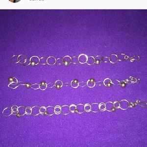 3 Sterling silver and gold Jenni K bracelets.